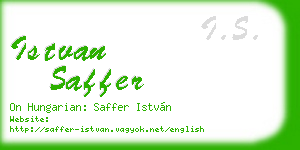 istvan saffer business card