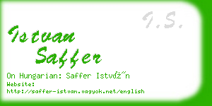 istvan saffer business card